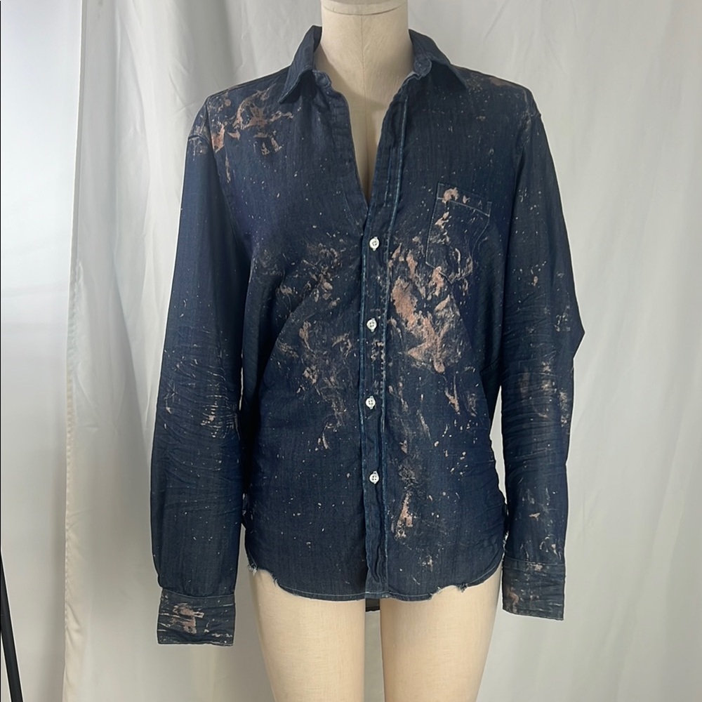 Frank & Eileen “Eileen” Blue and Pink Casual Button Down Shirt
